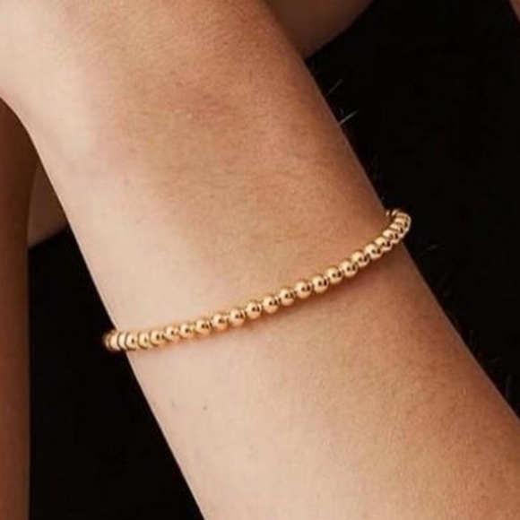 Gold Plate Bead Bracelet - Picture 2 of 4